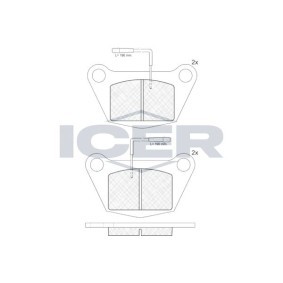 Acquista Kit pastiglie freni da ICER 141456 a buon mercato per soli 16,46 €