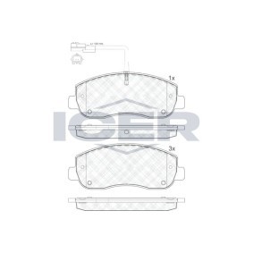Acquista Kit pastiglie freni da ICER 141999 a buon mercato per soli 47,77 €