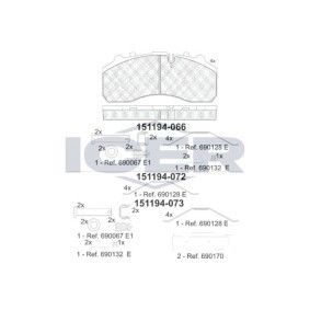 Acquista Kit pastiglie freni da ICER 151194 a buon mercato per soli 73,33 €