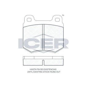 Comprar Juego de pastillas de freno de ICER 180130 a bajo precio de 16,87 €