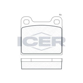 Comprar Juego de pastillas de freno de ICER 180386 a bajo precio de 17,52 €