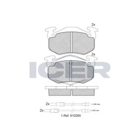 Acquista Kit pastiglie freni da ICER 180417 a buon mercato per soli 12,23 €