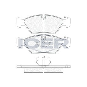 Acquista Kit pastiglie freni da ICER 180423 a buon mercato per soli 26,52 €