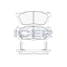 Bremsbeläge 180494 von ICER günstig für 23,22 € online kaufen