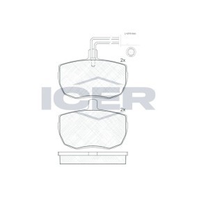 Acquista Kit pastiglie freni da ICER 180671 a buon mercato per soli 15,73 €
