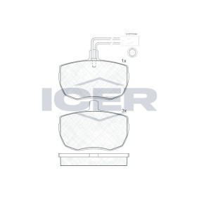 Acquista Kit pastiglie freni da ICER 180672 a buon mercato per soli 17,33 €