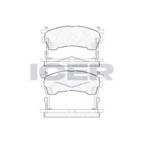 Acquista Kit pastiglie freni da ICER 180677 a buon mercato per soli 15,50 €