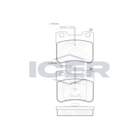 Bremsbeläge für CITROËN von ICER