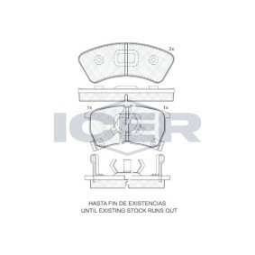 Compre Pastilhas de travão da ICER 180748 a um preço baixo por 13,51 €