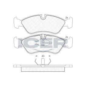 Acquista Kit pastiglie freni da ICER 180758 a buon mercato per soli 21,55 €