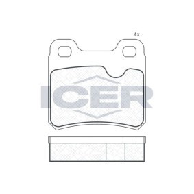 Acquista Kit pastiglie freni da ICER 180807 a buon mercato per soli 16,01 €