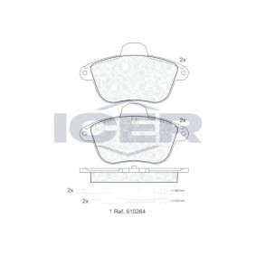 Acquista Kit pastiglie freni da ICER 180856 a buon mercato per soli 27,13 €