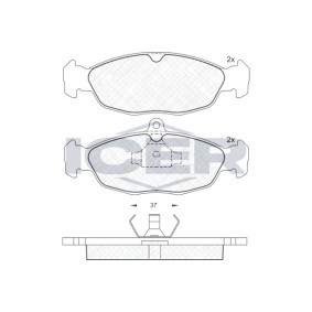 Acquista Kit pastiglie freni da ICER 180858 a buon mercato per soli 15,65 €