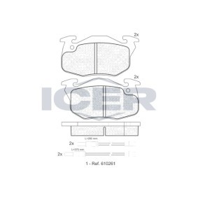 Comprar Juego de pastillas de freno de ICER 180864 a bajo precio de 15,09 €