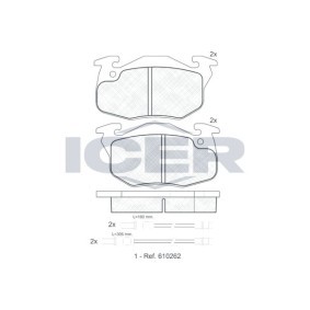 Comprar Juego de pastillas de freno de ICER 180866 a bajo precio de 18,83 €