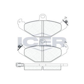 Acquista Kit pastiglie freni da ICER 180874 a buon mercato per soli 23,93 €