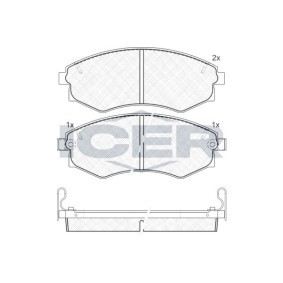 Acquista Kit pastiglie freni da ICER 180877 a buon mercato per soli 23,13 €