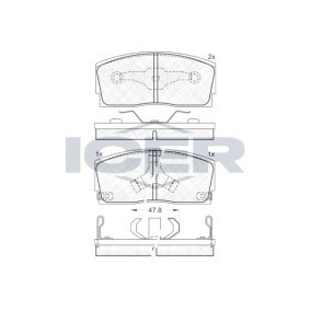 Acquista Kit pastiglie freni da ICER 180951 a buon mercato per soli 14,27 €