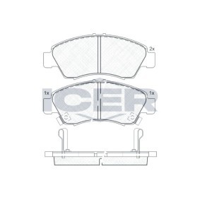 Bremsbeläge 180958 von ICER günstig für 23,32 € online kaufen