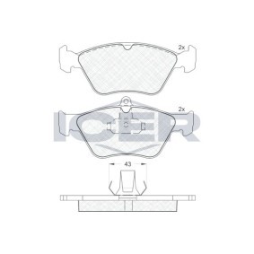 Acquista Kit pastiglie freni da ICER 180988 a buon mercato per soli 12,92 €