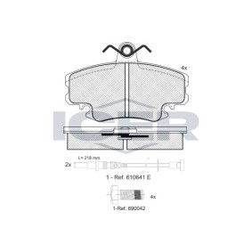 Acquista Kit pastiglie freni da ICER 180993-700 a buon mercato per soli 22,86 €