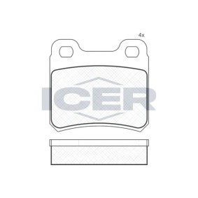 Acquista Kit pastiglie freni da ICER 181023 a buon mercato per soli 8,85 €