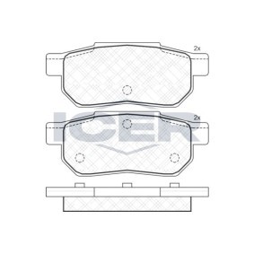 Bremsbeläge für HONDA von ICER