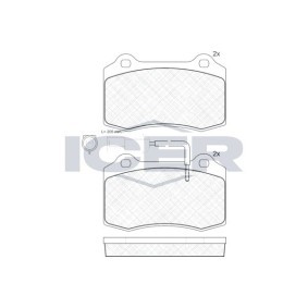 Acquista Kit pastiglie freni da ICER 181058 a buon mercato per soli 14,46 €