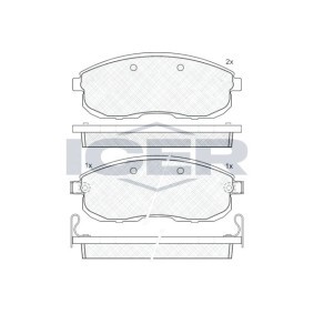 Acquista Kit pastiglie freni da ICER 181101 a buon mercato per soli 26,65 €