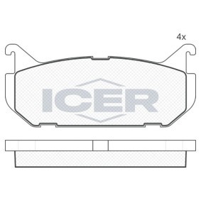 Compre Pastilhas de travão da ICER 181110 a um preço baixo por 11,15 €
