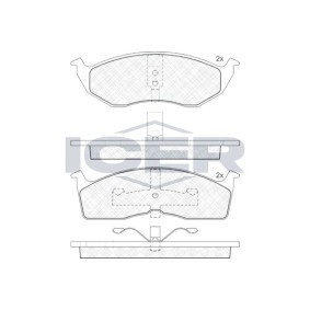 Acquista Kit pastiglie freni da ICER 181113 a buon mercato per soli 17,80 €
