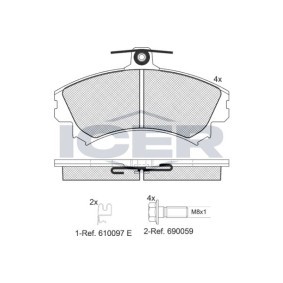 Acquista Kit pastiglie freni da ICER 181118-700 a buon mercato per soli 37,75 €