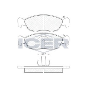 Comprar Juego de pastillas de freno de ICER 181121 a bajo precio de 18,62 €