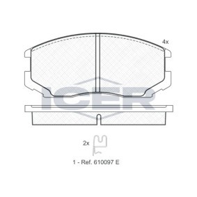 Acquista Kit pastiglie freni da ICER 181129 a buon mercato per soli 26,37 €