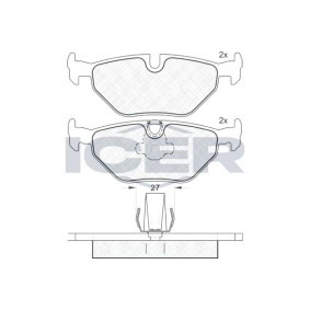 Acquista Kit pastiglie freni da ICER 181141 a buon mercato per soli 15,16 €