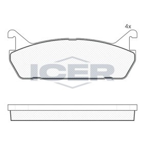 Acquista Kit pastiglie freni da ICER 181186 a buon mercato per soli 11,45 €