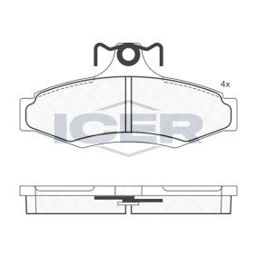 Acquista Kit pastiglie freni da ICER 181261 a buon mercato per soli 11,45 €