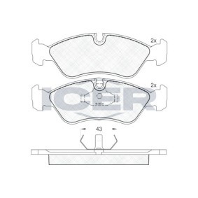 Acquista Kit pastiglie freni da ICER 181366 a buon mercato per soli 24,32 €