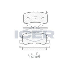 Acquista Kit pastiglie freni da ICER 181375 a buon mercato per soli 26,75 €