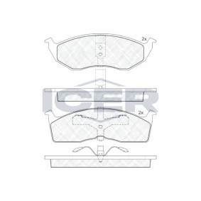 Acquista Kit pastiglie freni da ICER 181377 a buon mercato per soli 18,50 €