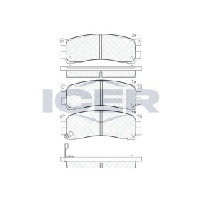 Compre Pastilhas de travão da ICER 181382 a um preço baixo por 13,60 €
