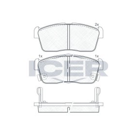 Acquista Kit pastiglie freni da ICER 181452 a buon mercato per soli 18,92 €
