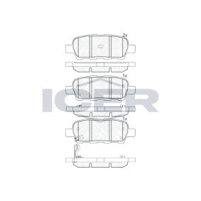 Acquista Kit pastiglie freni da ICER 181509 a buon mercato per soli 25,68 €