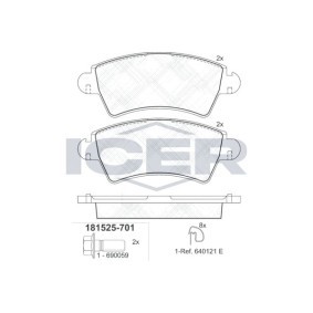 Comprar Juego de pastillas de freno de ICER 181525-701 a bajo precio de 21,11 €