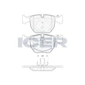 Acquista Kit pastiglie freni da ICER 181530 a buon mercato per soli 34,68 €