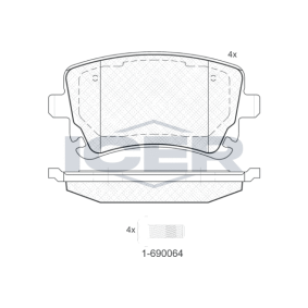 Acquista Kit pastiglie freni da ICER 181536 a buon mercato per soli 31,45 €