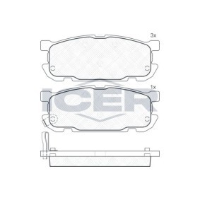 Compre Pastilhas de travão da ICER 181541 a um preço baixo por 15,00 €