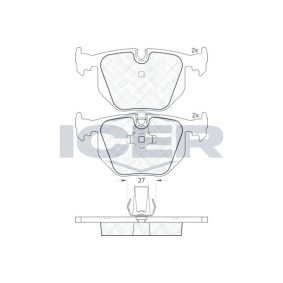 Acquista Kit pastiglie freni da ICER 181549 a buon mercato per soli 36,59 €