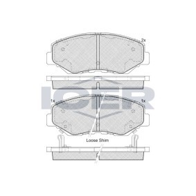 Bremsbeläge für HONDA von ICER