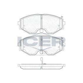 Acquista Kit pastiglie freni da ICER 181568 a buon mercato per soli 7,50 €